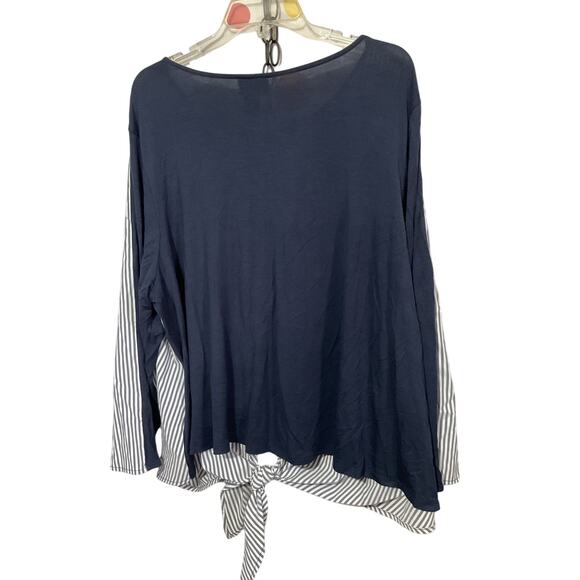 Lane Bryant Size 22/24 Blouse Tie Front Accent - Picture 10 of 13